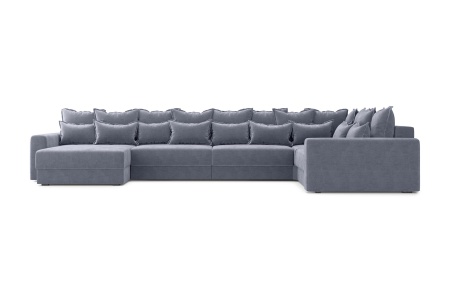 Диван п-образный тик-так Омега темно-серый